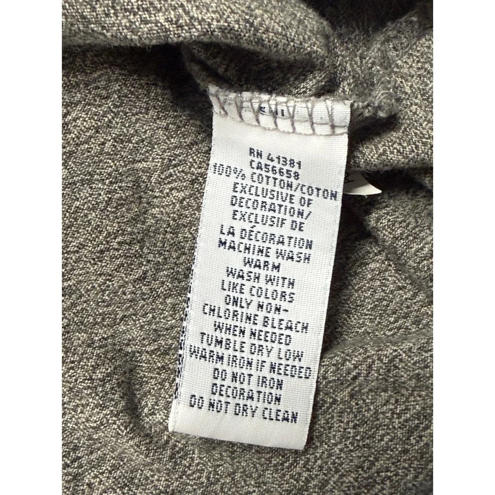 Polo Ralph Lauren Mens V-Neck T-Shirt‎ Heather Grey Cotton Pony Logo Large L